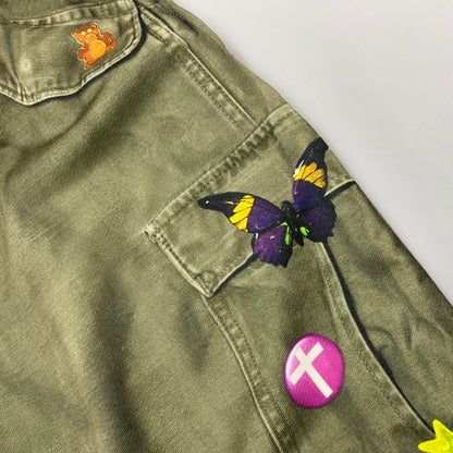 【中古美品】【メンズ】 TOY DEVIL トイデビル TD26SPNY03 TRANSFER PRINT SWEAT PANTS M-65 トランスファー プリント スウェット パンツ ボトムス 151-260501-kh-14-izu サイズ：3 カラー：カーキ 万代Net店