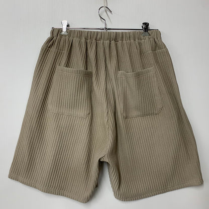 【中古美品】【メンズ】 ANCELLM アンセルム ANC-PT125 WRINKLED STRIPE TUCK SHORT ストライプ タック ショーツ ショートパンツ ボトムス 151-260501-kh-04-izu サイズ：2 カラー：GREIGE 万代Net店