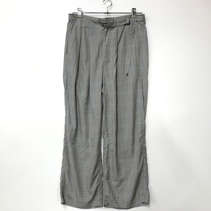 【中古美品】【メンズ】 ANCELLM アンセルム ANC-PT104 AGING CHECK BELT-LESS SLACKS エイジング チェック ベルトレス スラックス ボトムス 151-260501-kh-09-izu サイズ：2 カラー：BLUE 万代Net店