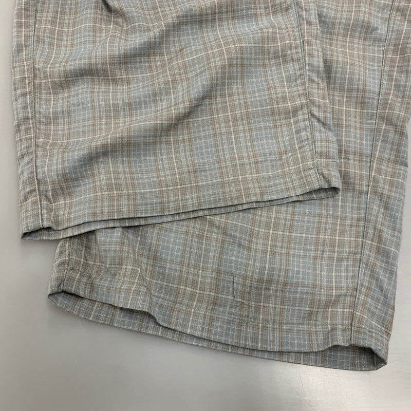 【中古美品】【メンズ】 ANCELLM アンセルム ANC-PT104 AGING CHECK BELT-LESS SLACKS エイジング チェック ベルトレス スラックス ボトムス 151-260501-kh-09-izu サイズ：2 カラー：BLUE 万代Net店