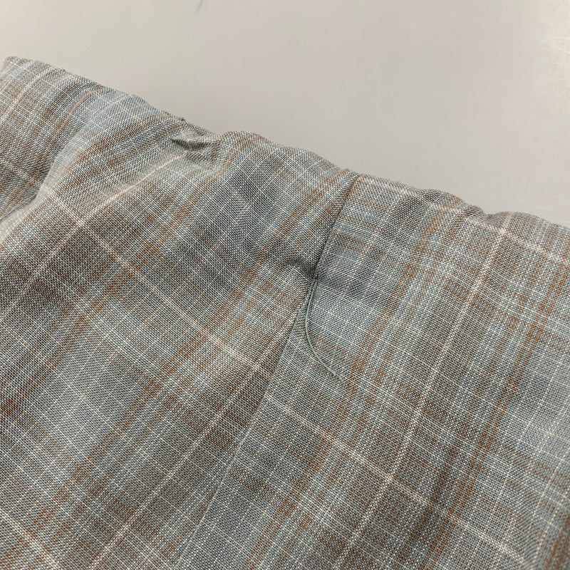 【中古美品】【メンズ】 ANCELLM アンセルム ANC-PT104 AGING CHECK BELT-LESS SLACKS エイジング チェック ベルトレス スラックス ボトムス 151-260501-kh-09-izu サイズ：2 カラー：BLUE 万代Net店
