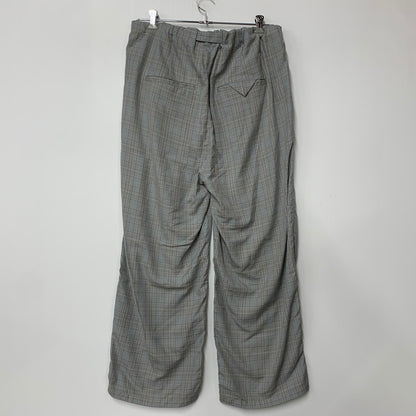 【中古美品】【メンズ】 ANCELLM アンセルム ANC-PT104 AGING CHECK BELT-LESS SLACKS エイジング チェック ベルトレス スラックス ボトムス 151-260501-kh-09-izu サイズ：2 カラー：BLUE 万代Net店