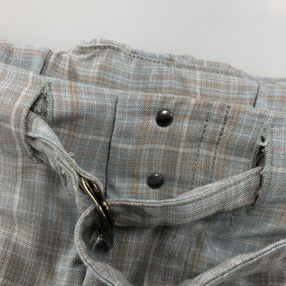 【中古美品】【メンズ】 ANCELLM アンセルム ANC-PT104 AGING CHECK BELT-LESS SLACKS エイジング チェック ベルトレス スラックス ボトムス 151-260501-kh-09-izu サイズ：2 カラー：BLUE 万代Net店