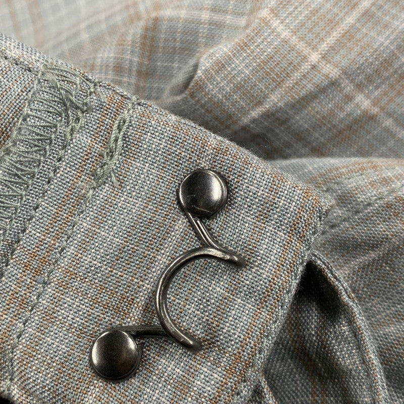 【中古美品】【メンズ】 ANCELLM アンセルム ANC-PT104 AGING CHECK BELT-LESS SLACKS エイジング チェック ベルトレス スラックス ボトムス 151-260501-kh-09-izu サイズ：2 カラー：BLUE 万代Net店