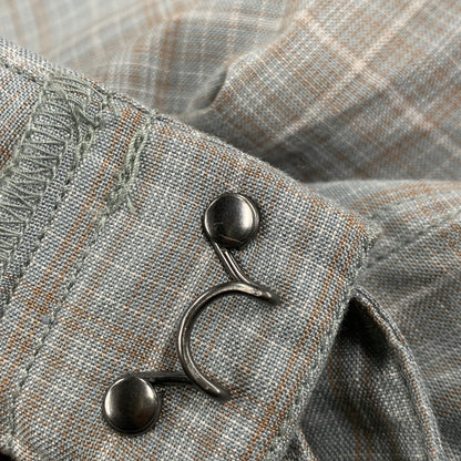 【中古美品】【メンズ】 ANCELLM アンセルム ANC-PT104 AGING CHECK BELT-LESS SLACKS エイジング チェック ベルトレス スラックス ボトムス 151-260501-kh-09-izu サイズ：2 カラー：BLUE 万代Net店