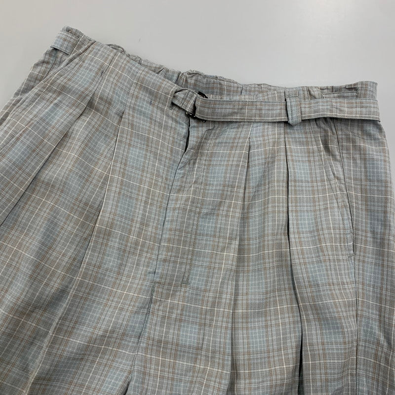 【中古美品】【メンズ】 ANCELLM アンセルム ANC-PT104 AGING CHECK BELT-LESS SLACKS エイジング チェック ベルトレス スラックス ボトムス 151-260501-kh-09-izu サイズ：2 カラー：BLUE 万代Net店