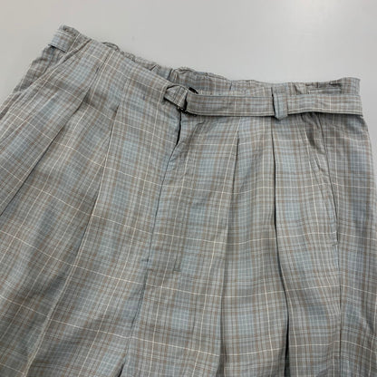 【中古美品】【メンズ】 ANCELLM アンセルム ANC-PT104 AGING CHECK BELT-LESS SLACKS エイジング チェック ベルトレス スラックス ボトムス 151-260501-kh-09-izu サイズ：2 カラー：BLUE 万代Net店