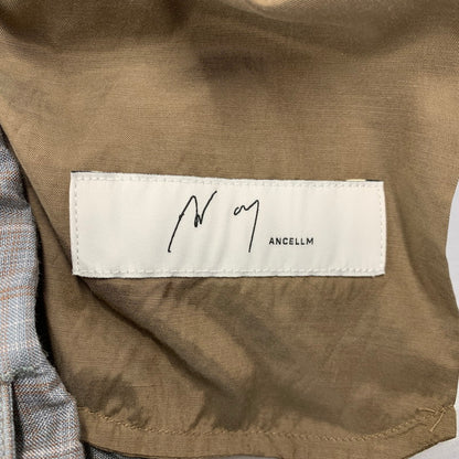 【中古美品】【メンズ】 ANCELLM アンセルム ANC-PT104 AGING CHECK BELT-LESS SLACKS エイジング チェック ベルトレス スラックス ボトムス 151-260501-kh-09-izu サイズ：2 カラー：BLUE 万代Net店