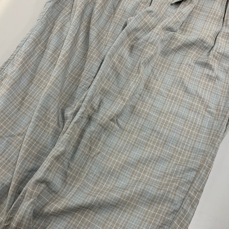 【中古美品】【メンズ】 ANCELLM アンセルム ANC-PT104 AGING CHECK BELT-LESS SLACKS エイジング チェック ベルトレス スラックス ボトムス 151-260501-kh-09-izu サイズ：2 カラー：BLUE 万代Net店