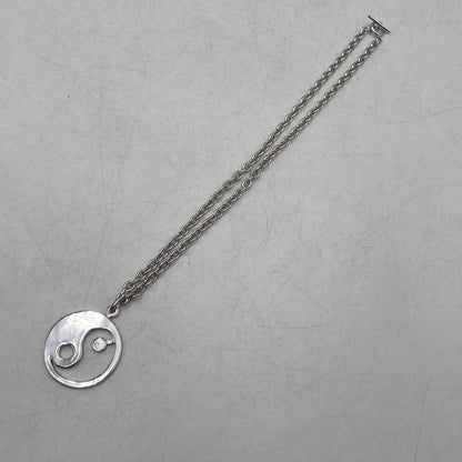 【中古品】【メンズ/レディース】 THE OBJECT ザオブジェクト TO-HKG-24014 YIN-YANG SYMBOL NECKLACE 陰陽 シンボル ネックレス アクセサリー 192-260501-kh-26-izu カラー：シルバー 万代Net店