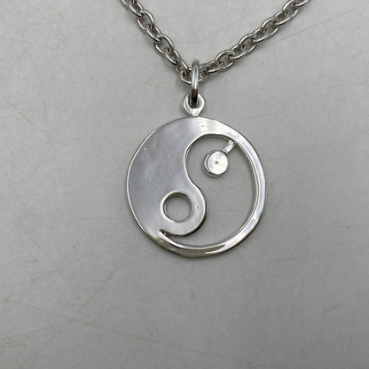 【中古品】【メンズ/レディース】 THE OBJECT ザオブジェクト TO-HKG-24014 YIN-YANG SYMBOL NECKLACE 陰陽 シンボル ネックレス アクセサリー 192-260501-kh-26-izu カラー：シルバー 万代Net店