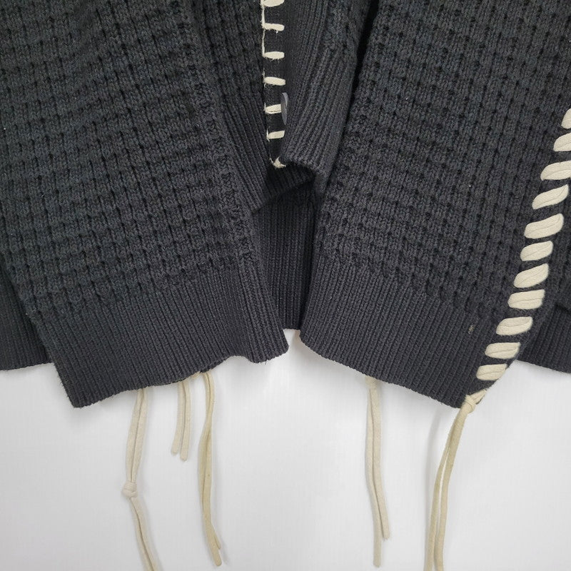 【中古品】【メンズ】 MAISON SPECIAL メゾン スペシャル 11212361340 鬼ワッフル クレイジーステッチ プライムオーバー Vネック カーディガン トップス 140-260505-kh-07-izu サイズ：02 カラー：ブラック 万代Net店