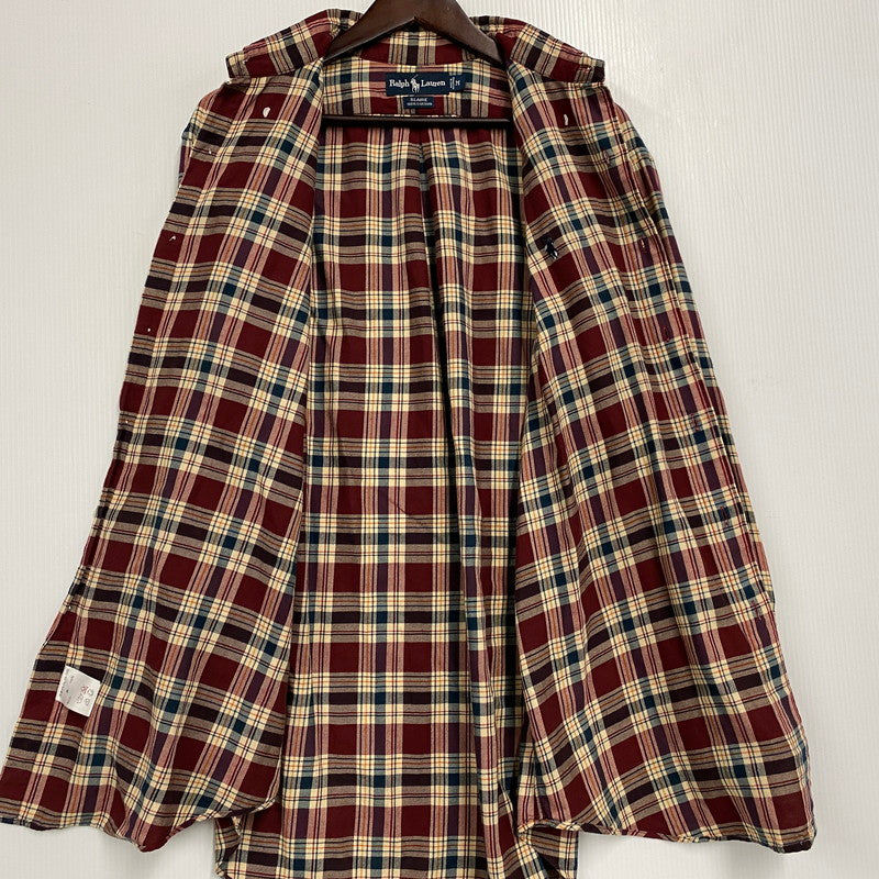 【中古品】【メンズ】 RALPH LAUREN ラルフローレン 90-00S BLAIRE CHECK LS BD SHIRT ブレア チェック ロングスリーブ ボタンダウン シャツ トップス 長袖 146-260429-cs-02-izu サイズ：M カラー：マルチ 万代Net店