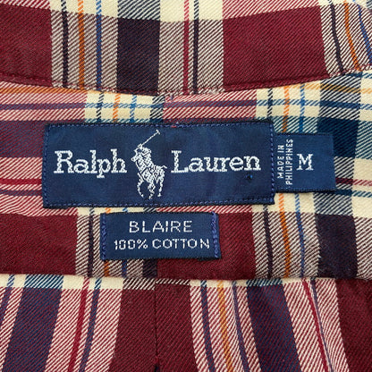 【中古品】【メンズ】 RALPH LAUREN ラルフローレン 90-00S BLAIRE CHECK LS BD SHIRT ブレア チェック ロングスリーブ ボタンダウン シャツ トップス 長袖 146-260429-cs-02-izu サイズ：M カラー：マルチ 万代Net店