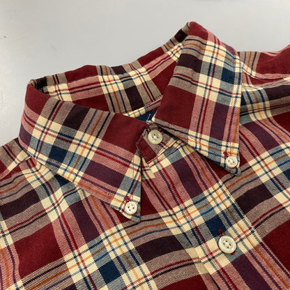 【中古品】【メンズ】 RALPH LAUREN ラルフローレン 90-00S BLAIRE CHECK LS BD SHIRT ブレア チェック ロングスリーブ ボタンダウン シャツ トップス 長袖 146-260429-cs-02-izu サイズ：M カラー：マルチ 万代Net店