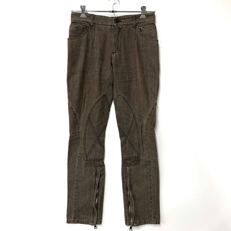 【中古品】【メンズ】 DOLCE&GABBANA ドルチェアンドガッバーナ G46NMD ZIP BOOT CUT DENIM PANTS ジップ ブーツ カット デニム パンツ ボトムス 152-260501-kh-02-izu サイズ：44 カラー：ブラウン 万代Net店