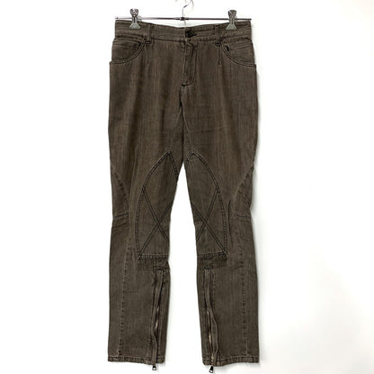 【中古品】【メンズ】 DOLCE&GABBANA ドルチェアンドガッバーナ G46NMD ZIP BOOT CUT DENIM PANTS ジップ ブーツ カット デニム パンツ ボトムス 152-260501-kh-02-izu サイズ：44 カラー：ブラウン 万代Net店