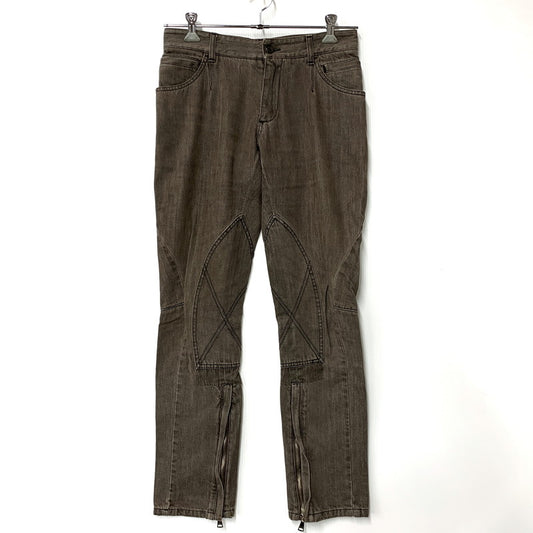 【中古品】【メンズ】 DOLCE&GABBANA ドルチェアンドガッバーナ G46NMD ZIP BOOT CUT DENIM PANTS ジップ ブーツ カット デニム パンツ ボトムス 152-260501-kh-02-izu サイズ：44 カラー：ブラウン 万代Net店