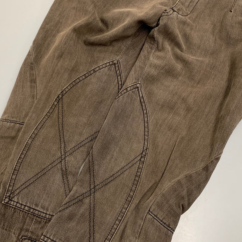 【中古品】【メンズ】 DOLCE&GABBANA ドルチェアンドガッバーナ G46NMD ZIP BOOT CUT DENIM PANTS ジップ ブーツ カット デニム パンツ ボトムス 152-260501-kh-02-izu サイズ：44 カラー：ブラウン 万代Net店