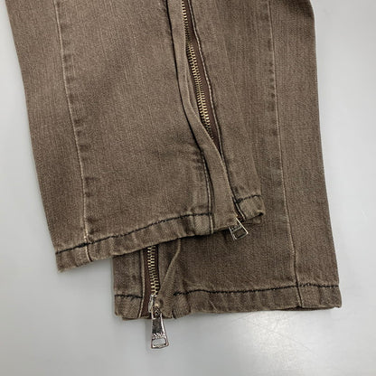 【中古品】【メンズ】 DOLCE&GABBANA ドルチェアンドガッバーナ G46NMD ZIP BOOT CUT DENIM PANTS ジップ ブーツ カット デニム パンツ ボトムス 152-260501-kh-02-izu サイズ：44 カラー：ブラウン 万代Net店