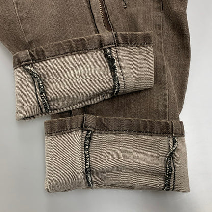 【中古品】【メンズ】 DOLCE&GABBANA ドルチェアンドガッバーナ G46NMD ZIP BOOT CUT DENIM PANTS ジップ ブーツ カット デニム パンツ ボトムス 152-260501-kh-02-izu サイズ：44 カラー：ブラウン 万代Net店