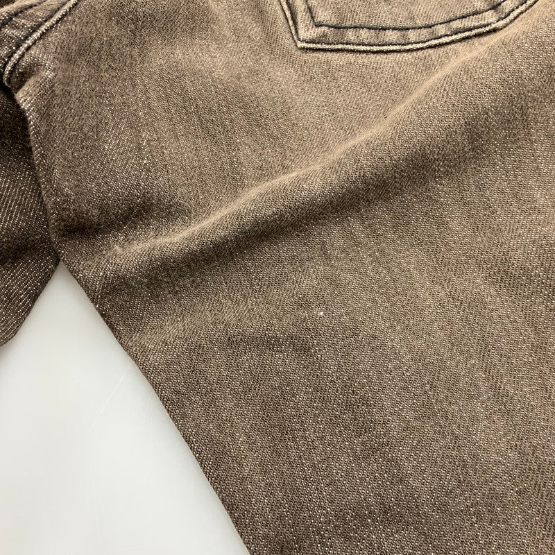 【中古品】【メンズ】 DOLCE&GABBANA ドルチェアンドガッバーナ G46NMD ZIP BOOT CUT DENIM PANTS ジップ ブーツ カット デニム パンツ ボトムス 152-260501-kh-02-izu サイズ：44 カラー：ブラウン 万代Net店