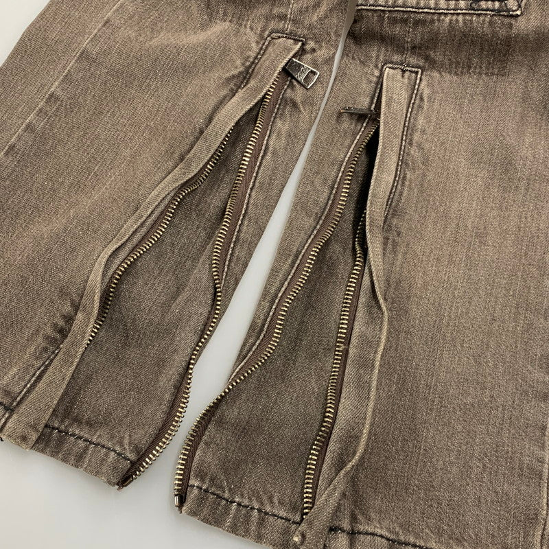 【中古品】【メンズ】 DOLCE&GABBANA ドルチェアンドガッバーナ G46NMD ZIP BOOT CUT DENIM PANTS ジップ ブーツ カット デニム パンツ ボトムス 152-260501-kh-02-izu サイズ：44 カラー：ブラウン 万代Net店