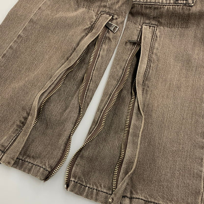【中古品】【メンズ】 DOLCE&GABBANA ドルチェアンドガッバーナ G46NMD ZIP BOOT CUT DENIM PANTS ジップ ブーツ カット デニム パンツ ボトムス 152-260501-kh-02-izu サイズ：44 カラー：ブラウン 万代Net店