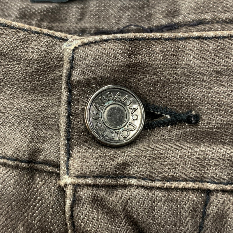 【中古品】【メンズ】 DOLCE&GABBANA ドルチェアンドガッバーナ G46NMD ZIP BOOT CUT DENIM PANTS ジップ ブーツ カット デニム パンツ ボトムス 152-260501-kh-02-izu サイズ：44 カラー：ブラウン 万代Net店