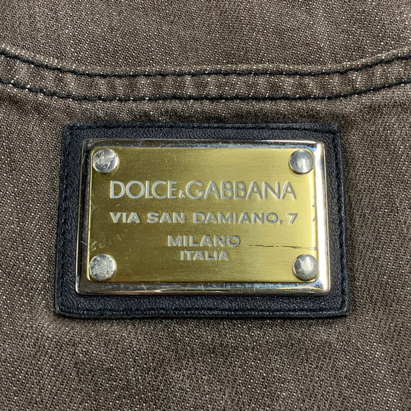 【中古品】【メンズ】 DOLCE&GABBANA ドルチェアンドガッバーナ G46NMD ZIP BOOT CUT DENIM PANTS ジップ ブーツ カット デニム パンツ ボトムス 152-260501-kh-02-izu サイズ：44 カラー：ブラウン 万代Net店
