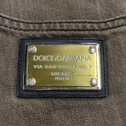 【中古品】【メンズ】 DOLCE&GABBANA ドルチェアンドガッバーナ G46NMD ZIP BOOT CUT DENIM PANTS ジップ ブーツ カット デニム パンツ ボトムス 152-260501-kh-02-izu サイズ：44 カラー：ブラウン 万代Net店