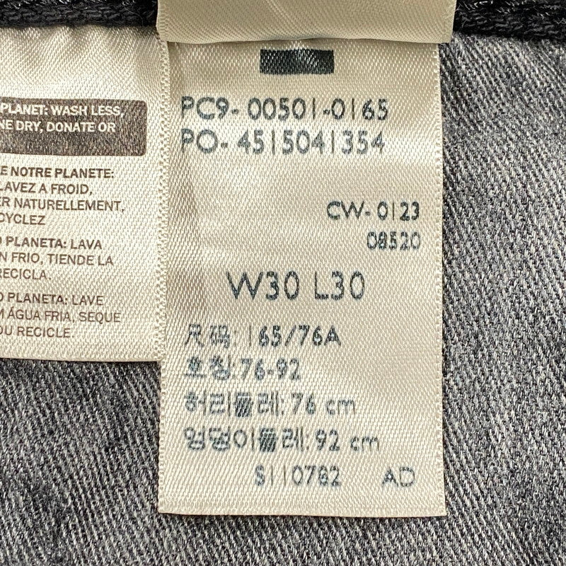【中古美品】【メンズ】 Levi's リーバイス ORIGINAL 501 DENIM PANTS PC9-00501-0165 デニムパンツ ジーンズ ボトムス 158-260504-as-06-izu サイズ：30×30 カラー：ブラック 万代Net店