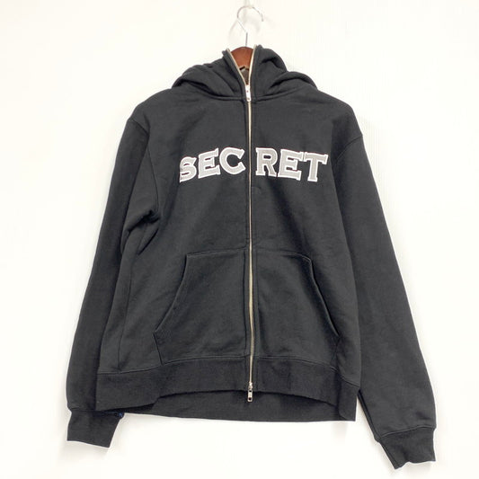 【中古品】【メンズ】 SECRET シークレット DOUBLE ZIP HOODIE ダブル ジップ フーディー トップス 長袖 142-260430-ya-11-izu サイズ：S カラー：BLACK 万代Net店
