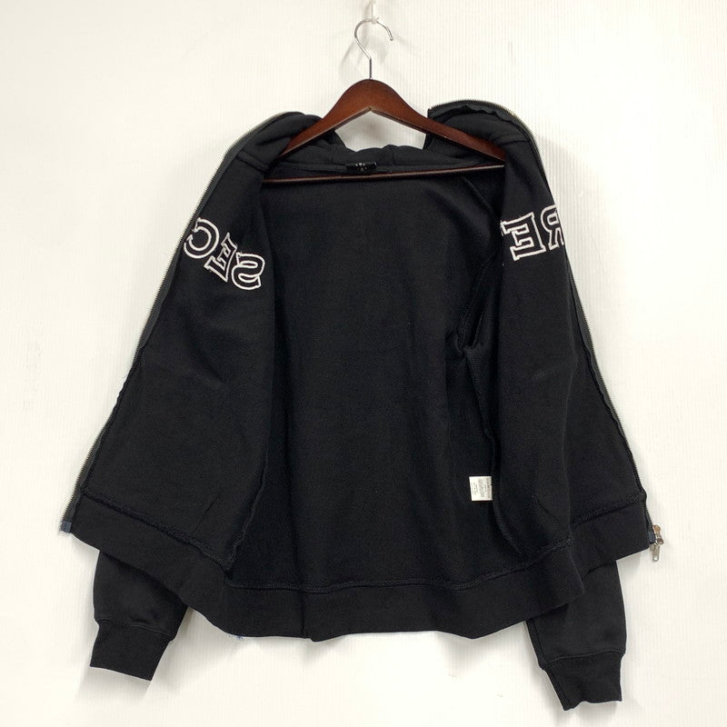 【中古品】【メンズ】 SECRET シークレット DOUBLE ZIP HOODIE ダブル ジップ フーディー トップス 長袖 142-260430-ya-11-izu サイズ：S カラー：BLACK 万代Net店