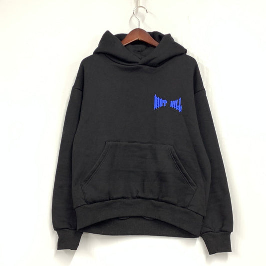 【中古品】【メンズ】 RIOT HILL ライオット ヒル LOGO HOODED SWEAT SHIRT ロゴ フーデッド スウェットシャツ トップス 長袖 142-260430-ya-05-izu サイズ：下記参照 カラー：BLACK 万代Net店