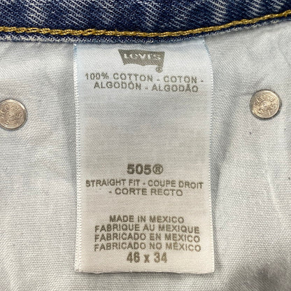【中古品】【メンズ】 Levi's リーバイス 505 REGULAR FIT DENIM PANTS レギュラーフィット デニムパンツ 刻印4002 メキシコ製 ジーンズ ボトムス 157-260504-as-03-izu サイズ：46×34 カラー：インディゴ 万代Net店