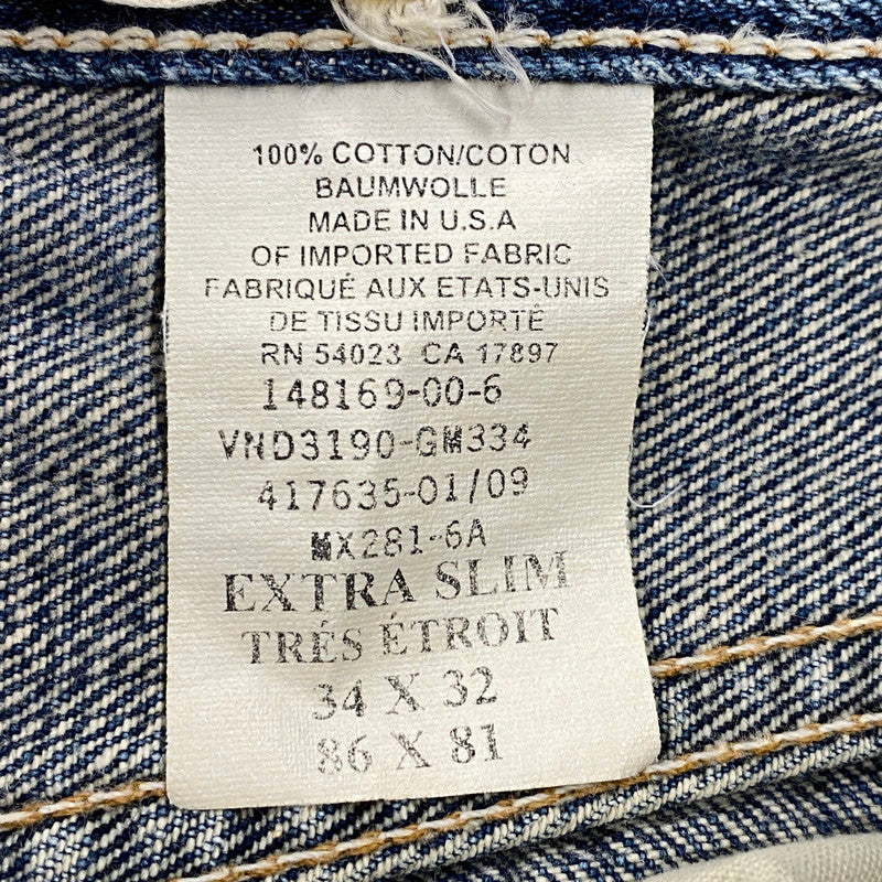 【中古品】【メンズ】 OLD GAP オールドギャップ EXTRASLIM FIT DENIM PANTS エクストラスリム フィット デニムパンツ USA製 ジーンズ 157-260504-as-04-izu サイズ：34×32 カラー：インディゴ 万代Net店