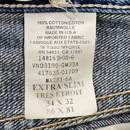 【中古品】【メンズ】 OLD GAP オールドギャップ EXTRASLIM FIT DENIM PANTS エクストラスリム フィット デニムパンツ USA製 ジーンズ 157-260504-as-04-izu サイズ：34×32 カラー：インディゴ 万代Net店