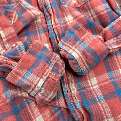 【中古品】【メンズ】 8HOUR UNION エイトアワーユニオン JOE MCCOY LIGHT FLANNEL SHIRTS LOT 941 ジョーマッコイ ライトフランネルシャツ チェック 長袖 145-260504-as-01-izu サイズ：15 カラー：ピンク系 万代Net店
