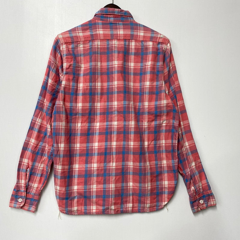 【中古品】【メンズ】 8HOUR UNION エイトアワーユニオン JOE MCCOY LIGHT FLANNEL SHIRTS LOT 941 ジョーマッコイ ライトフランネルシャツ チェック 長袖 145-260504-as-01-izu サイズ：15 カラー：ピンク系 万代Net店