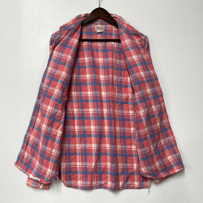 【中古品】【メンズ】 8HOUR UNION エイトアワーユニオン JOE MCCOY LIGHT FLANNEL SHIRTS LOT 941 ジョーマッコイ ライトフランネルシャツ チェック 長袖 145-260504-as-01-izu サイズ：15 カラー：ピンク系 万代Net店