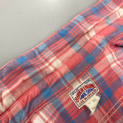 【中古品】【メンズ】 8HOUR UNION エイトアワーユニオン JOE MCCOY LIGHT FLANNEL SHIRTS LOT 941 ジョーマッコイ ライトフランネルシャツ チェック 長袖 145-260504-as-01-izu サイズ：15 カラー：ピンク系 万代Net店