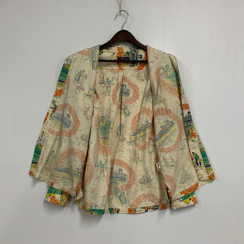 【中古品】【メンズ】 SUN SURF サンサーフ SS2483 LURLINE COTTON SHIRT ラーライン コットン シャツ トップス 長袖 145-260430-ya-09-izu サイズ：M カラー：アイボリー系 万代Net店
