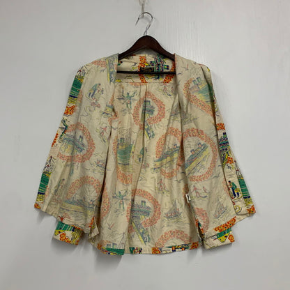 【中古品】【メンズ】 SUN SURF サンサーフ SS2483 LURLINE COTTON SHIRT ラーライン コットン シャツ トップス 長袖 145-260430-ya-09-izu サイズ：M カラー：アイボリー系 万代Net店