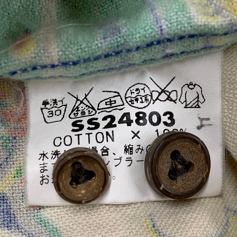 【中古品】【メンズ】 SUN SURF サンサーフ SS2483 LURLINE COTTON SHIRT ラーライン コットン シャツ トップス 長袖 145-260430-ya-09-izu サイズ：M カラー：アイボリー系 万代Net店