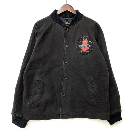 【中古品】【メンズ】 CROPPED HEADS クロップドヘッズ DUCK STADIUM JACKET ダック スタジアムジャケット スタジャン アウター 145-260504-as-02-izu サイズ：M カラー：ブラック 万代Net店