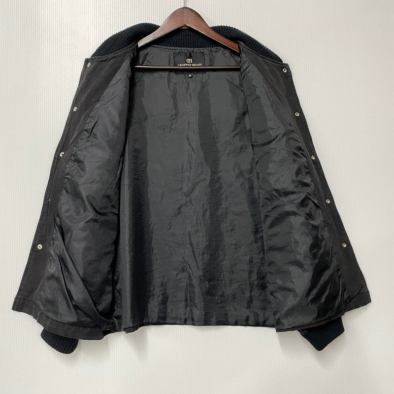 【中古品】【メンズ】 CROPPED HEADS クロップドヘッズ DUCK STADIUM JACKET ダック スタジアムジャケット スタジャン アウター 145-260504-as-02-izu サイズ：M カラー：ブラック 万代Net店