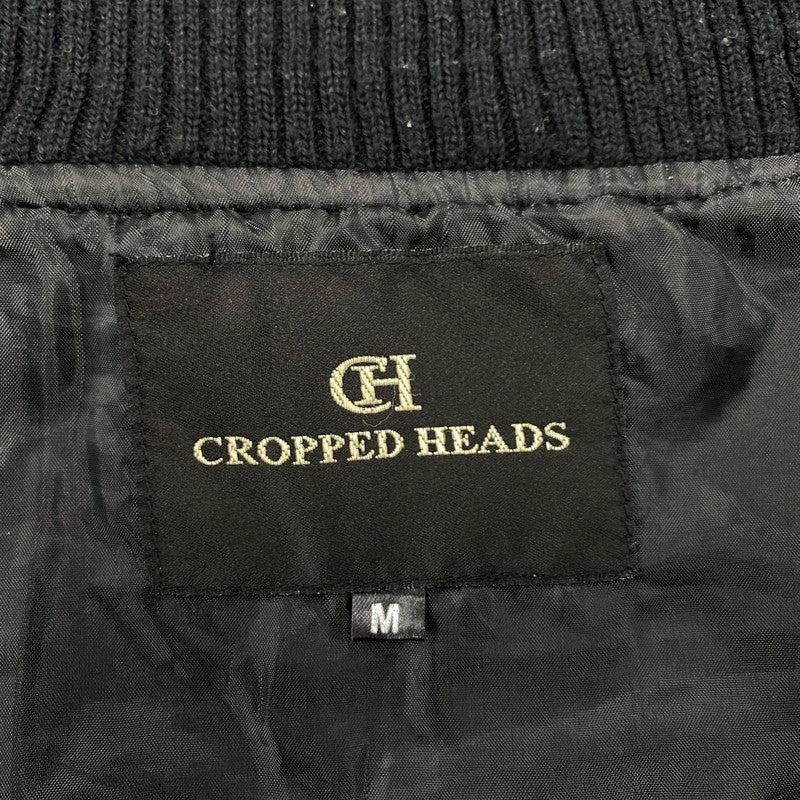 【中古品】【メンズ】 CROPPED HEADS クロップドヘッズ DUCK STADIUM JACKET ダック スタジアムジャケット スタジャン アウター 145-260504-as-02-izu サイズ：M カラー：ブラック 万代Net店
