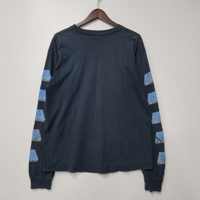 【現状渡し品】【メンズ】 ANVIL アンビル エルサルバドル製 HI STANDARD ハイ スタンダード L/ S TEE ロング スリーブ Ｔシャツ トップス 長袖 146-260504-ya-13-izu サイズ：M カラー：ネイビー 万代Net店