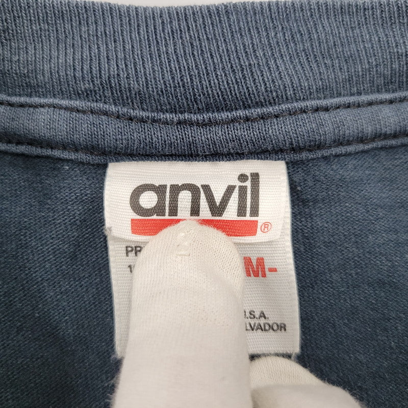 【現状渡し品】【メンズ】 ANVIL アンビル エルサルバドル製 HI STANDARD ハイ スタンダード L/ S TEE ロング スリーブ Ｔシャツ トップス 長袖 146-260504-ya-13-izu サイズ：M カラー：ネイビー 万代Net店